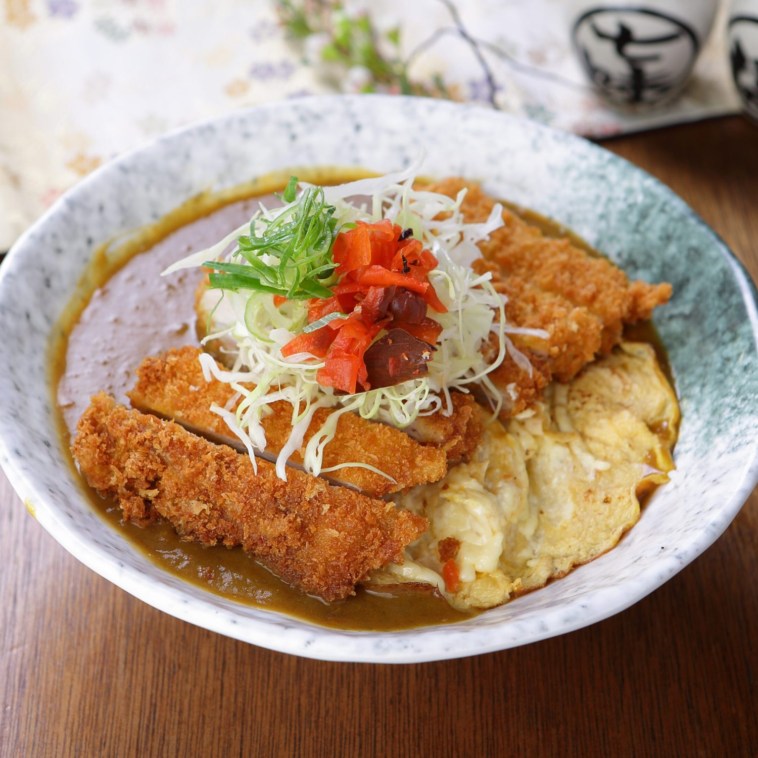 curry with omelette